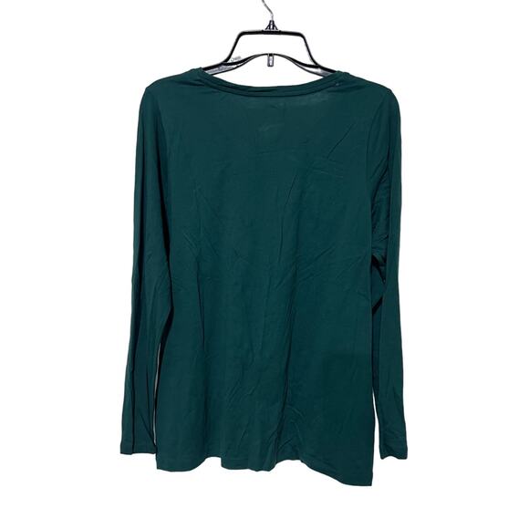 HUE Womens Medium Holiday Pajama Lounge Set Christmas Trees Pink & Green NEW! - Picture 9 of 10